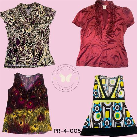 Printed Poly Blouse – Floral Design, Lightweight & Breathable, Elegant Wear (PR-4-005)