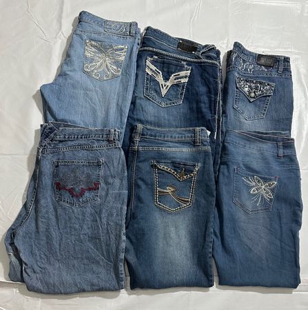 Y2K women jeans paints