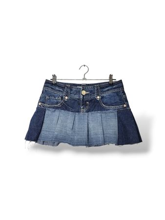 UPCYCLED DENIM MINI SKIRT