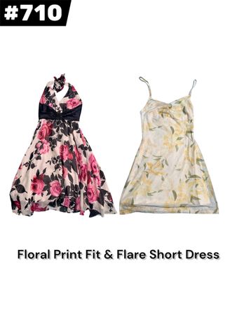 Floral Print Fit & Flare Short Dress