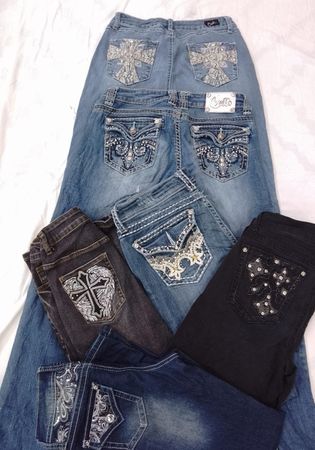 CR7228 Y2K Flare & Straight Jeans