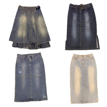 Y2K NYC IT Girl Denim Midi Skirts RW-1752