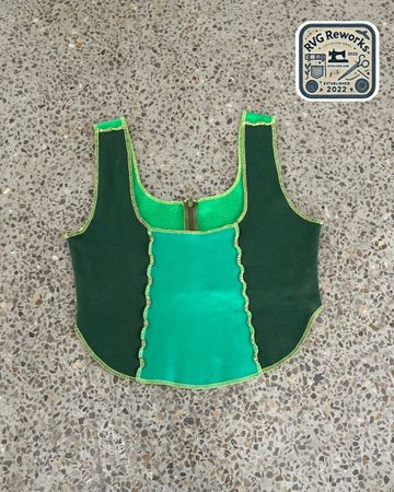 Upcycled Raw-Edge Tank Top