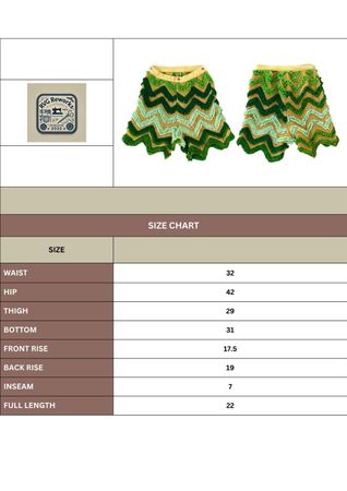 Upcycled Chevron Fringe Knit Shorts