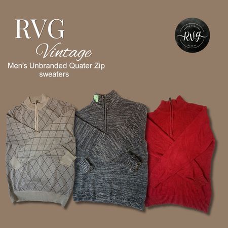 Suéter com zíper Quater para homens sem marca
