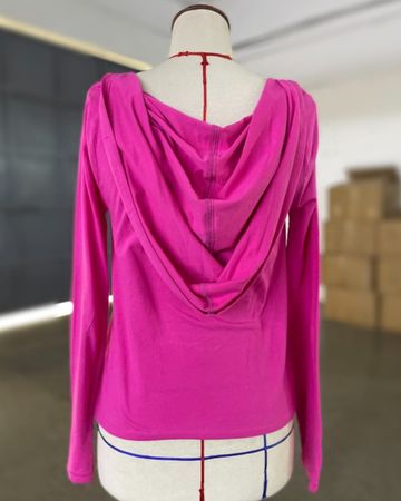 Upcycled Hooded Scoop Top