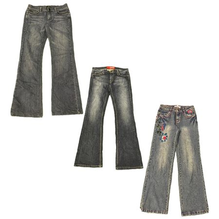 Y2K Unique Denim Embroidery Jeans RE-2984