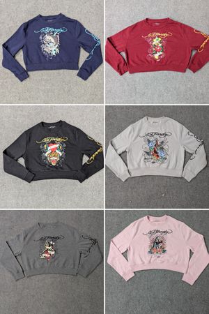 Ed Hardy Women's Cropped Crewneck Sweatshirts