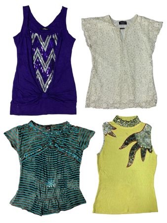 Y2K Night Out Glitz & Grunge Top: TT-194