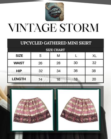 Upcycled Gathered Mini Skirt