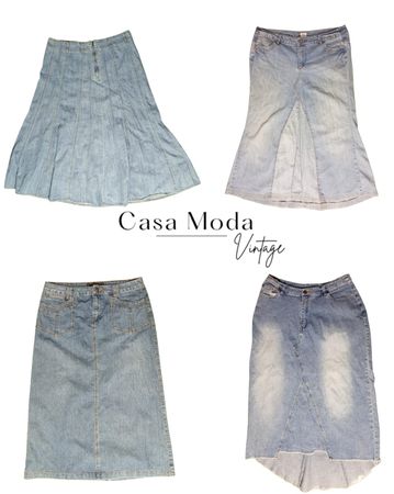 040426-6 Denim maxi skirts 5pcs