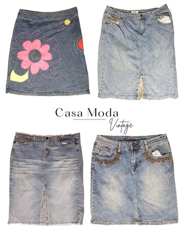 040426-5 Denim midi skirts 6pcs