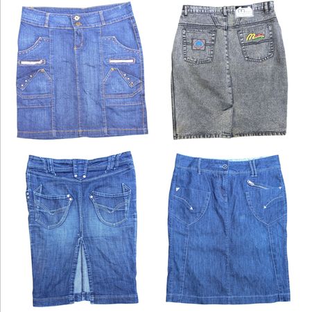 SA479 Vintage Y2K Midi Skirts – Denim & Classic Style Bundle 👗✨