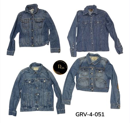 Vintage Denim Jacket – Classic Y2K Streetwear Style (GRV-4-051)