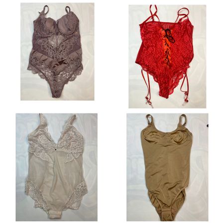 Y2K Romantic Goth & Cyber Lingerie Mix - Lace-Up Bodysuits & Mesh Bustiers VR-260