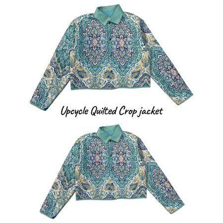 Upcycle Quilted Crop Jacket (DV -04)