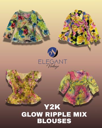 Y2K Glow Ripple Mix Blouses - EV1303