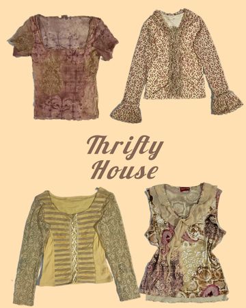 Y2k Fairy Thrift Haul Tops(TH/321)