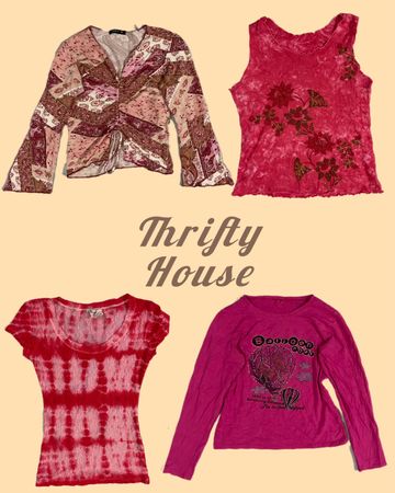 Pink Panic.exe Y2k Tops(TH/322)