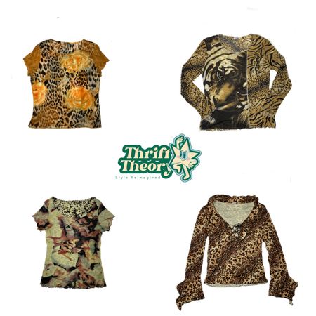 Y2K animal print mix tops (MH-010)