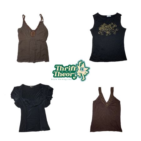 Y2K gothic vibes mix tops (MH-011)