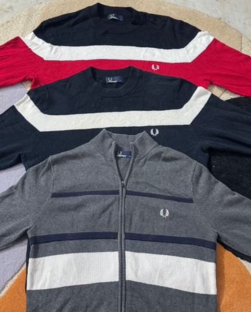 FredPerry 1/4 zip full zip round neck mix