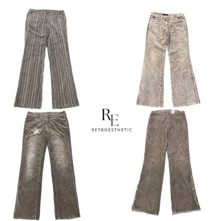 Y2K Unique Corduroy Pant RE-2986