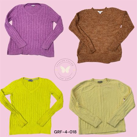 Cable Knit Crew Neck Sweater – Everyday Essential (GRF-4-018)