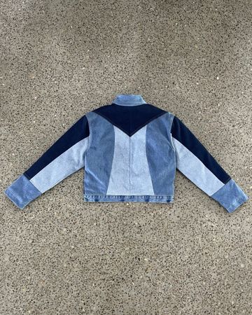 Upcycled Denim Crop Jacket