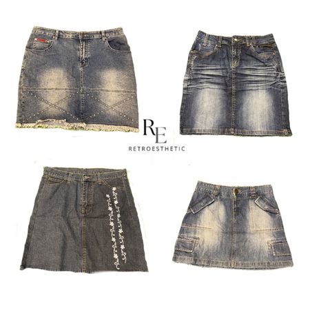 Y2K Paris Hilton Girl Denim Mini Skirts RE-2990