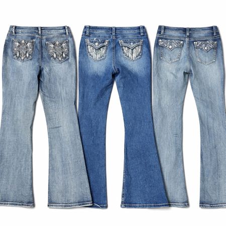 Y2K Embellished Rhinestone Bootcut Jeans