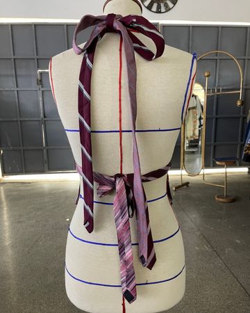 Upcycled Tie Tank Top