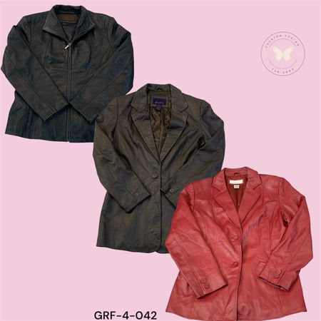 Ladies Biker Leather Jacket – Chic Moto Look (GRF-4-042)