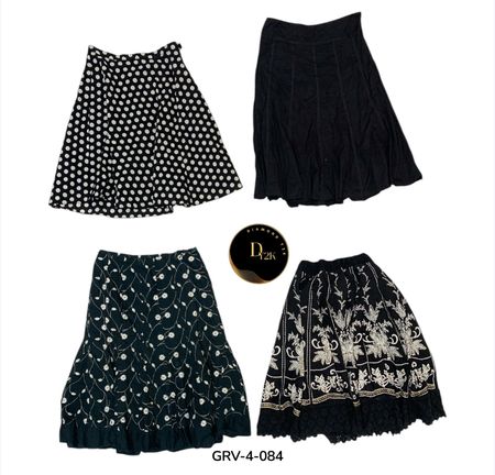 Y2k blackl cotton skirt (GRV-4-084)