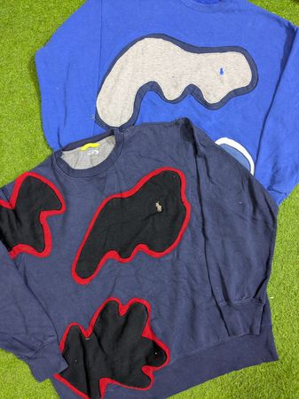 Upcycle polo Ralph Lauren patchwork sweatshirt