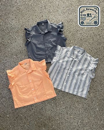 Upcycled Flutter-Sleeve Top