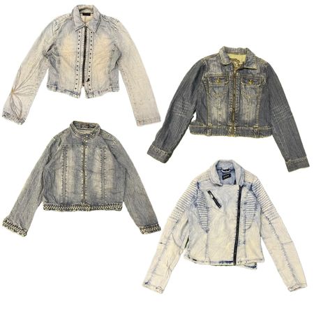 Y2K Era Cyber Girl Unique Denim Jackets RE-2996