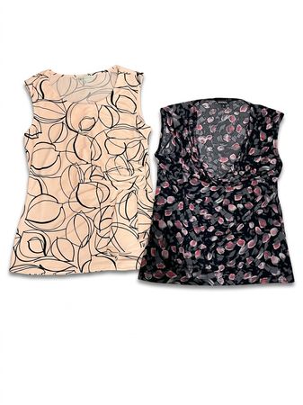 (FV-1108) Vintage Y2K Printed Tops Bundle | Retro Chic Casual Streetwear Blouses Mix
