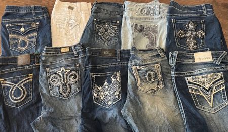 Y2k Backpocket Embellished Flares