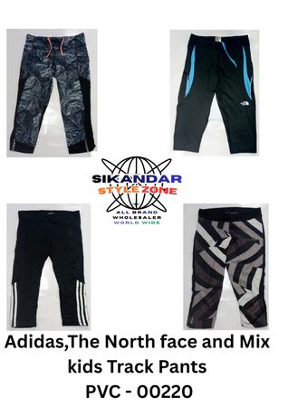 Adidas,The north face and mix Branded kids Track Pants PVC - 00220