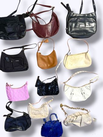 Retro 2000s aesthetic bags mix