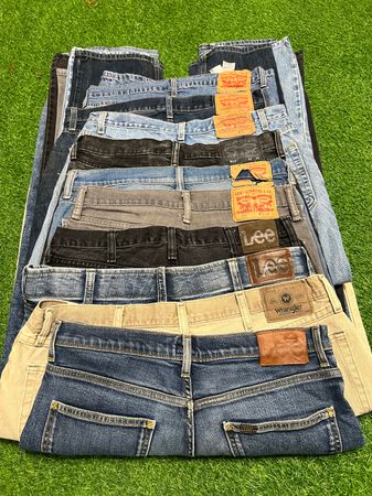 Men’s Denim Jeans Levi’s/Wrangler/Lee: 10pcs Z-3