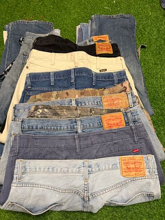 Men’s Denim Jeans Levi’s with 501 & Wrangler: 10pcs Z-5