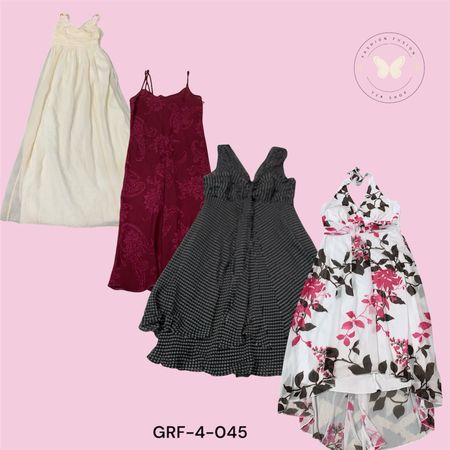 Printed Poly Dress – Lightweight Casual Summer Wear for Women (GRF-4-045)