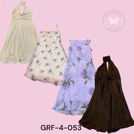 Floral Printed Poly Dress – Soft & Flowing Fabric (GRF-4-053)