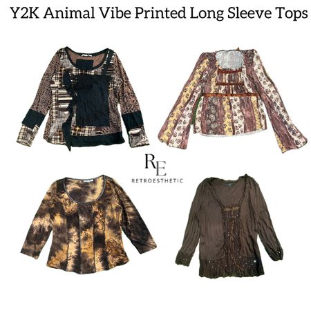 Y2K Animal Printed Full Sleeve Tops RE-3006