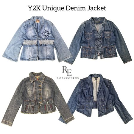 Y2K Unique Denim Jackets RE-3007