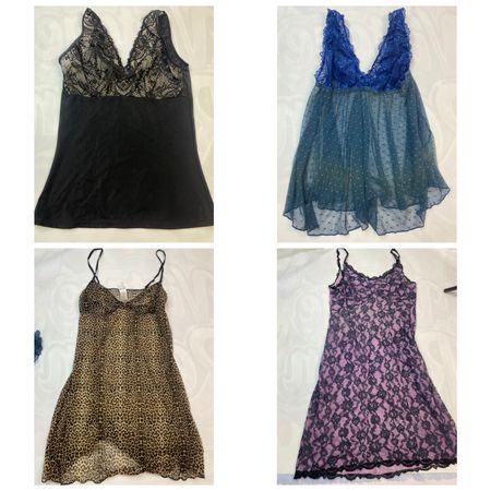 Y2K Coquette & Romantic Sleepwear Mix - Lace Slip Dresses, Sheer Babydolls & Leopard Print Chemises VR-261