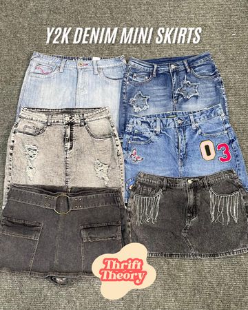 Y2K Denim Mini Skirts - (08/04)