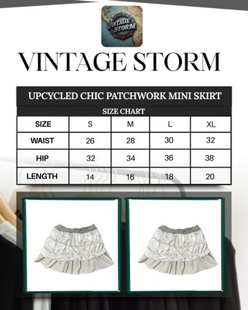 Upcycled Chic Patchwork Mini Skirts